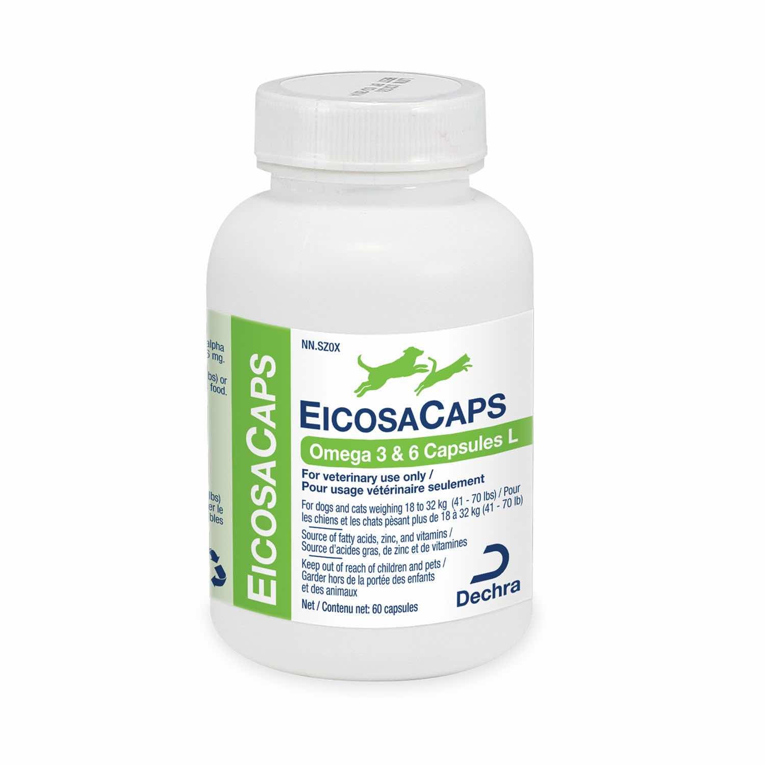 EicosaCaps Omega 3 & 6 for Cats (18 - 32 kg) 60 Cap
