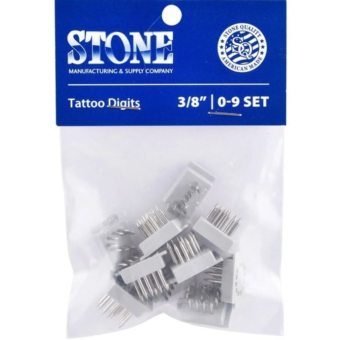 Digits Tattoo Set 0 - 9 for Farm Animals 3 / 8 in