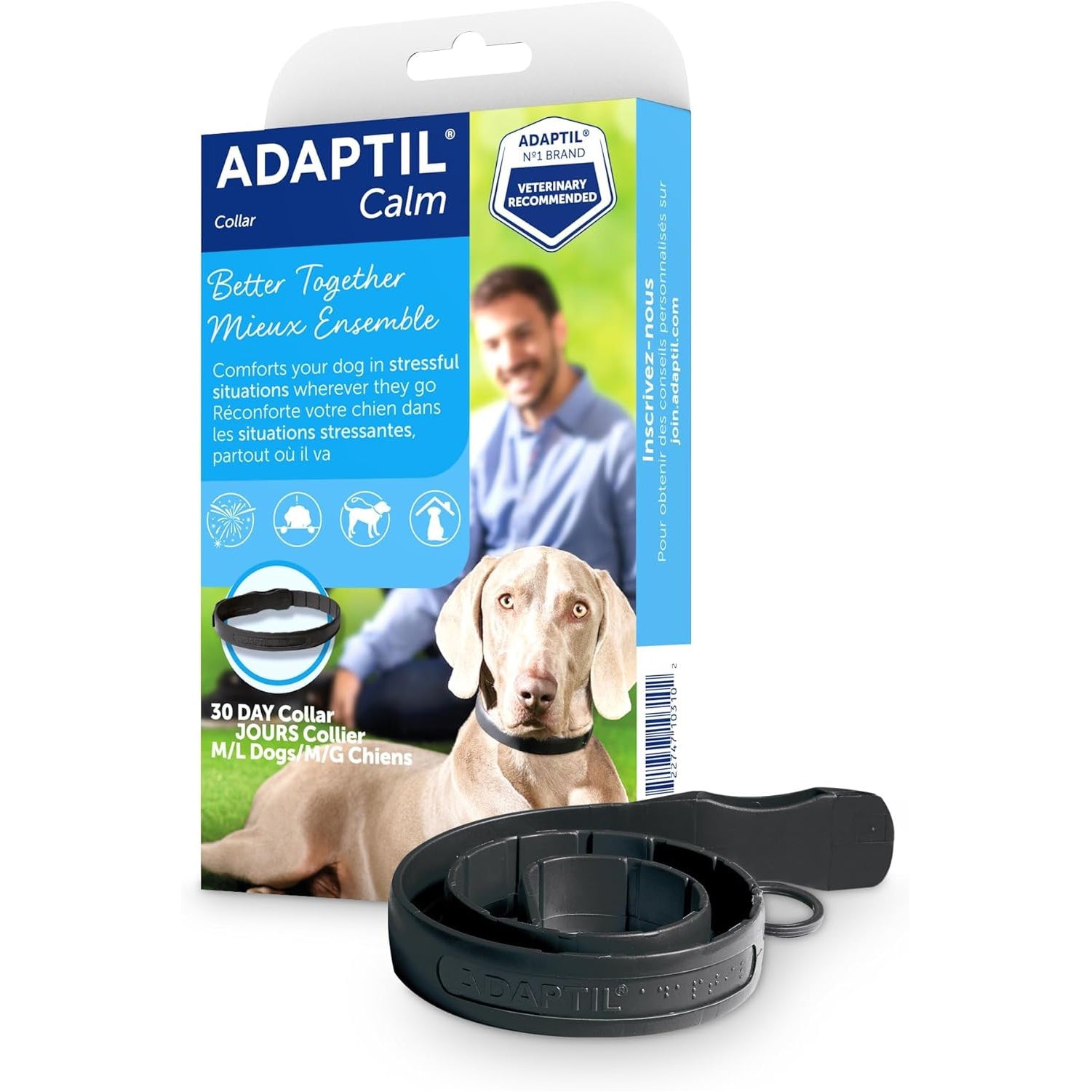 Adaptil Calm on - the - Go Adjustable Collar for Dogs 62.5 cm 1 Collar