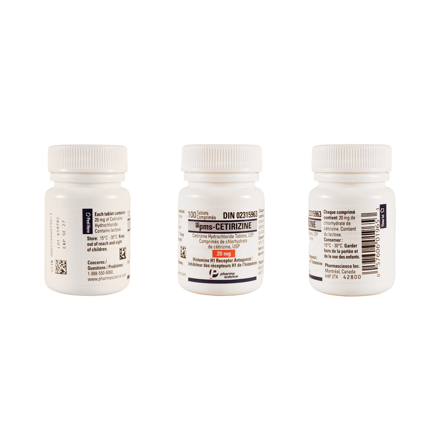Pms - Cetirizine Tablet 1 Bottle of 100 Tablets