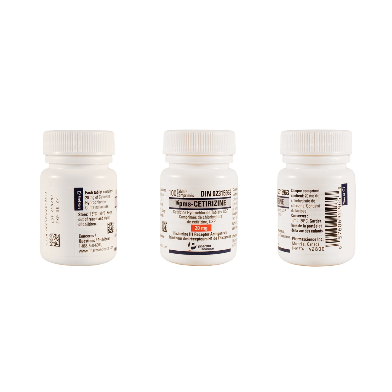 Pms - Cetirizine Tablet 1 Bottle of 100 Tablets