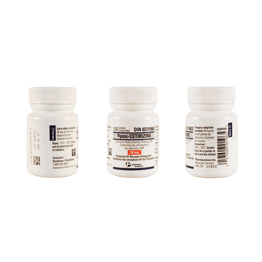 Pms - Cetirizine Tablet 1 Bottle of 100 Tablets