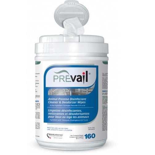 PREVail Wipes for Farm Animals 160 Wipes 0.5 % W / W