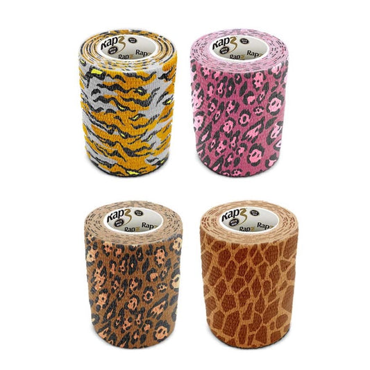 Cohesive Bandage Rapz Easy Tear 5 - M Roll 12 X 5 cm, AssortedWild, Box of 12 Rolls