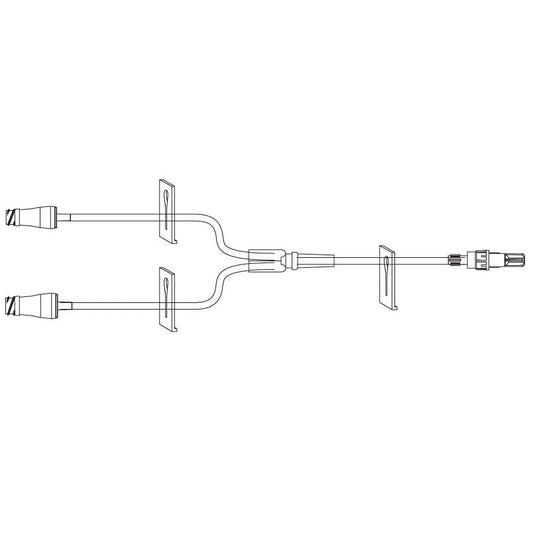 Smallbore Bifuse Extension Set 2 Clave (7 in) 1 Unit