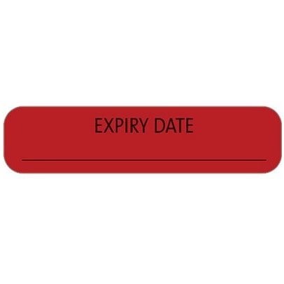 English Labels 2 X Pack of 500, Expiry Date, Pack of 2 Rolls