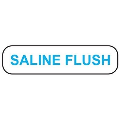 English Labels 2 X Pack of 500, Saline Flush, Pack of 2 Rolls