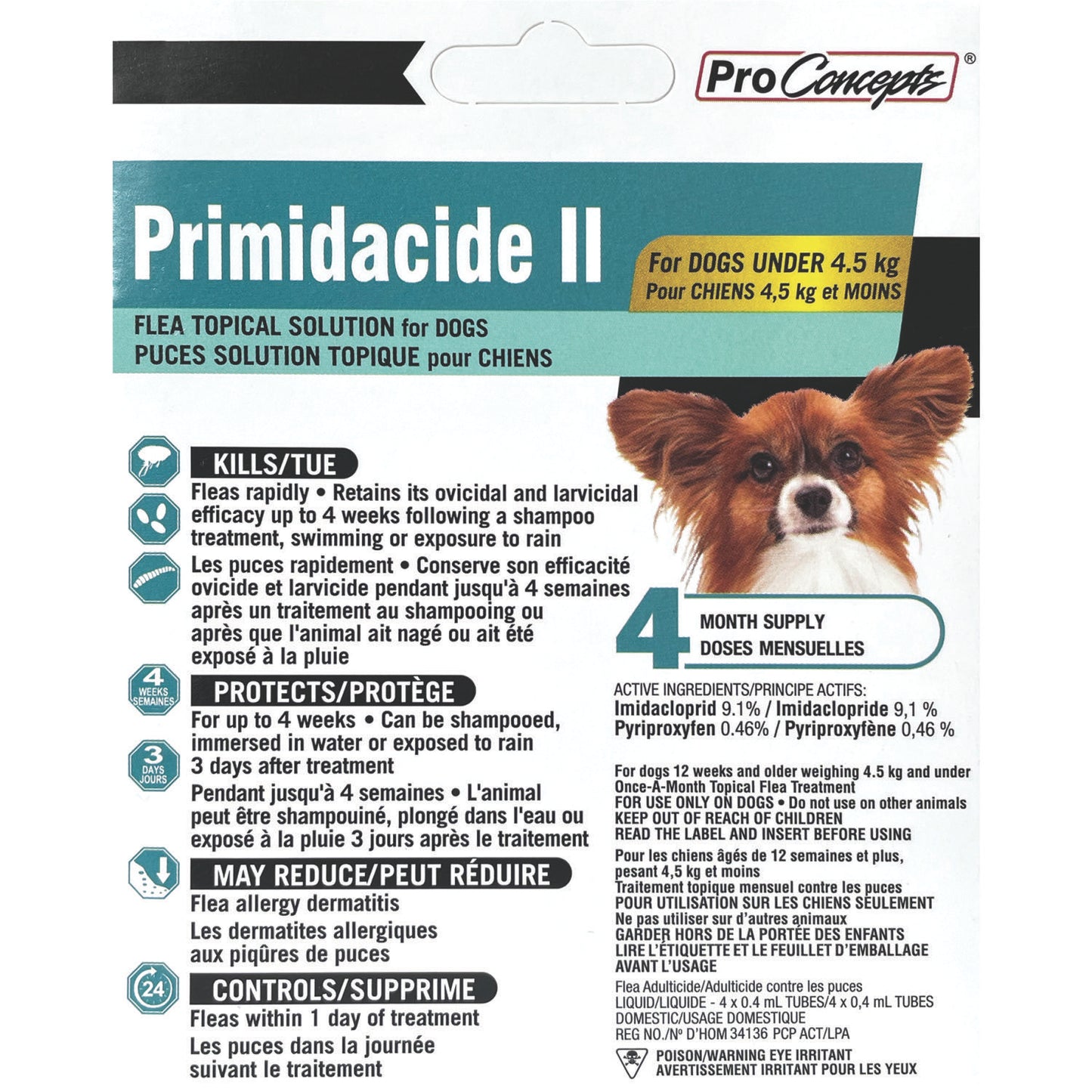 Primidacide II for Dogs (Under 4.5 kg) 4 Tubes