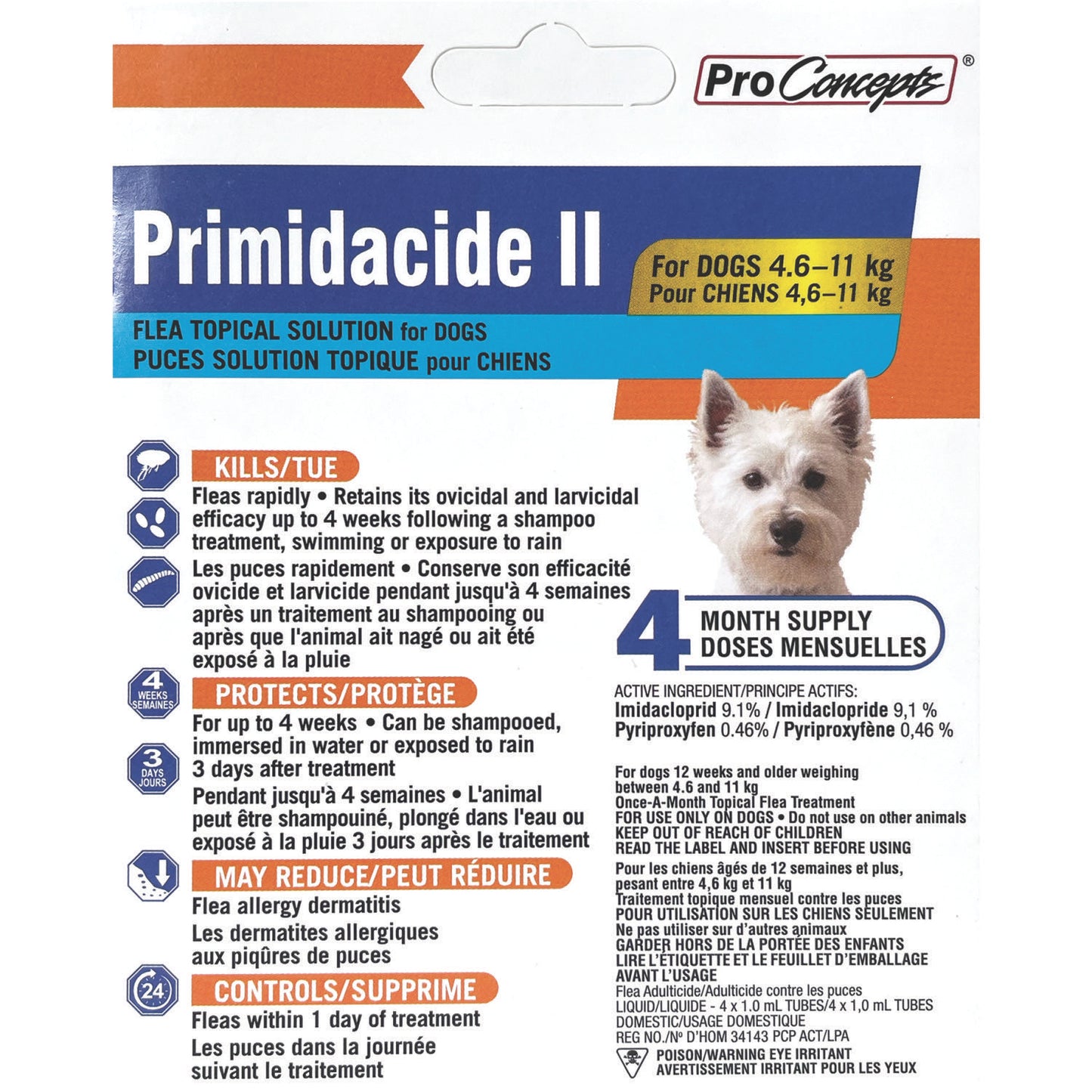Primidacide II for Dogs (4.6 - 11 kg) 4 Tubes