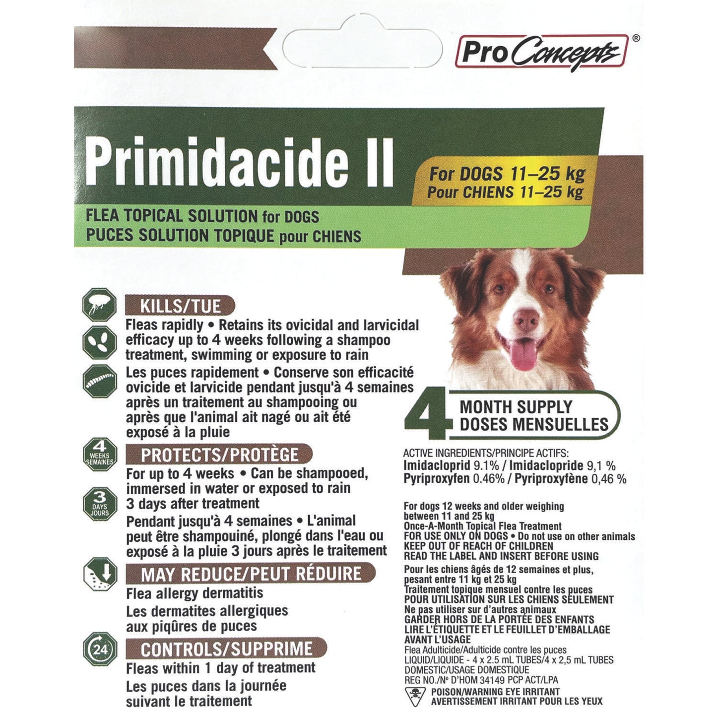 Primidacide II for Dogs (11 - 25 kg) 4 Tubes