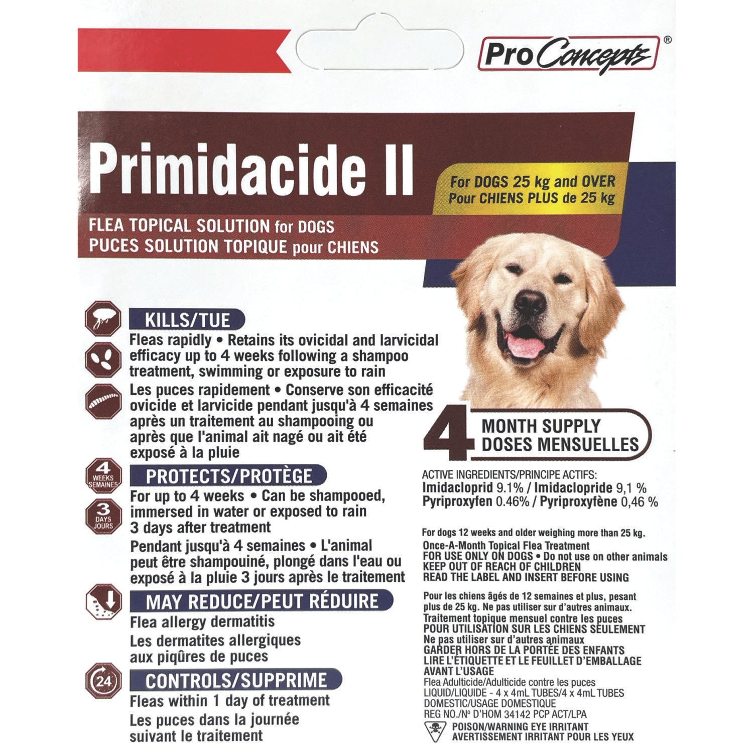 Primidacide II for Dogs (Over 25 kg) 4 Tubes