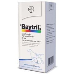Baytril for Dogs, 50 mg, 100 Tablets - product image 1