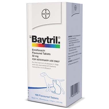 Baytril for Dogs, 50 mg, 100 Tablets - product image 2