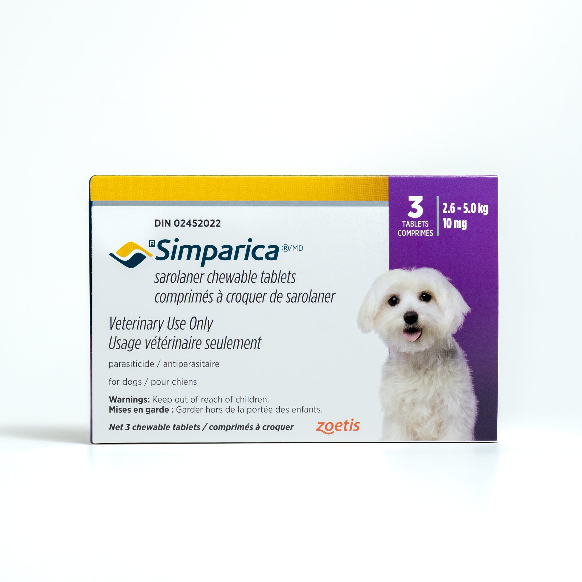 Simparica for Dogs, 2.6 - 5 kg (Purple), 3 Chews - product image 2