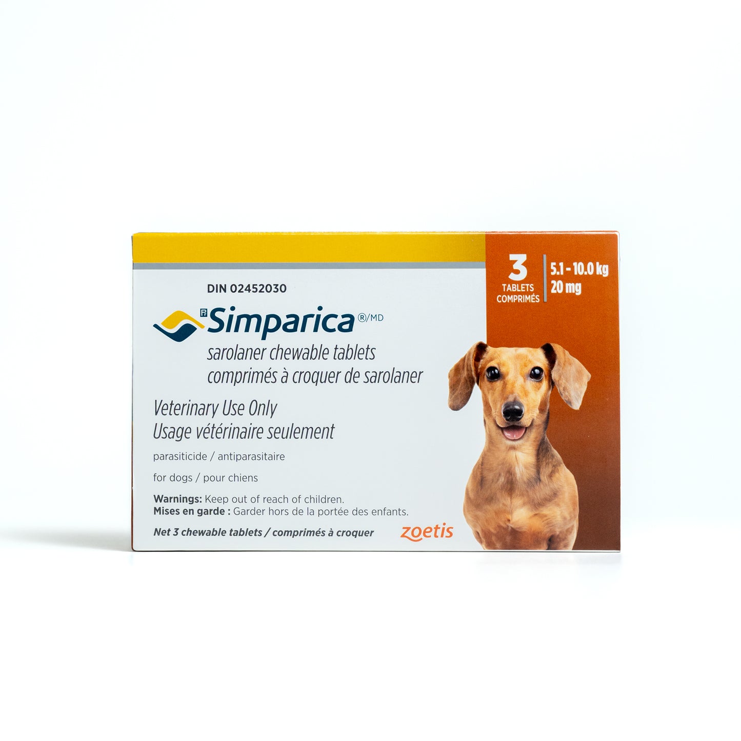Simparica for Dogs, 5.1 - 10 kg (Caramel), 3 Chews - product image 2