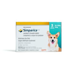 Simparica for Dogs, 10.1 - 20 kg (Aqua), 3 Chews - product image 1