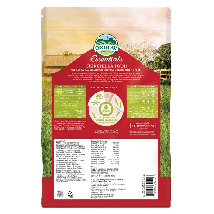 Essentials Chinchilla Food for Small Pets (Original) 1.36 kg Bag - additional product view 3