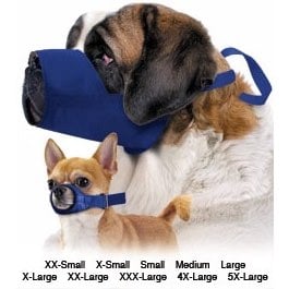 Quick Muzzle 10 Pieces Set for Dogs (XXSmall - 5XLarge) (Blue) Kit of 10 Muzzles