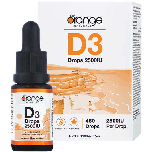 Orange Naturals D3 Drops 2500IU front package