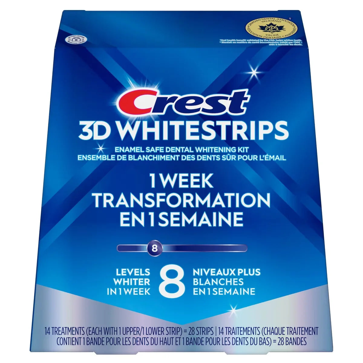 Crest 3D White Whitestrips Glamorous White Teeth Whitening Kit, 14 Treatments product image