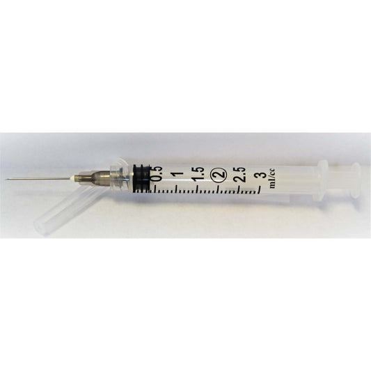 3 Cc LL Syringes with Needle Box of 100 Syringes 22 g x 3 / 4 in