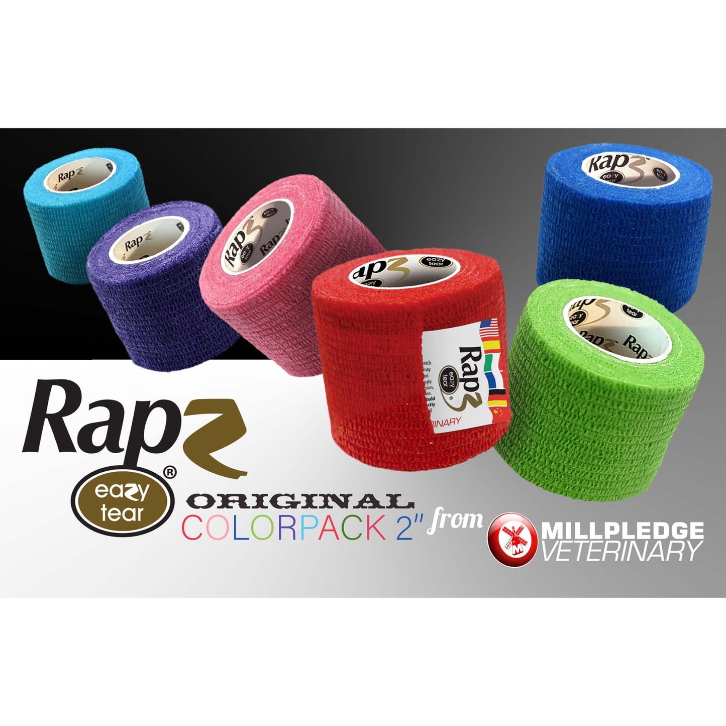 Cohesive Bandage Rapz Easy Tear 5 - M Roll 12 X 5 cm, Assorted Original, Box of 12 Rolls