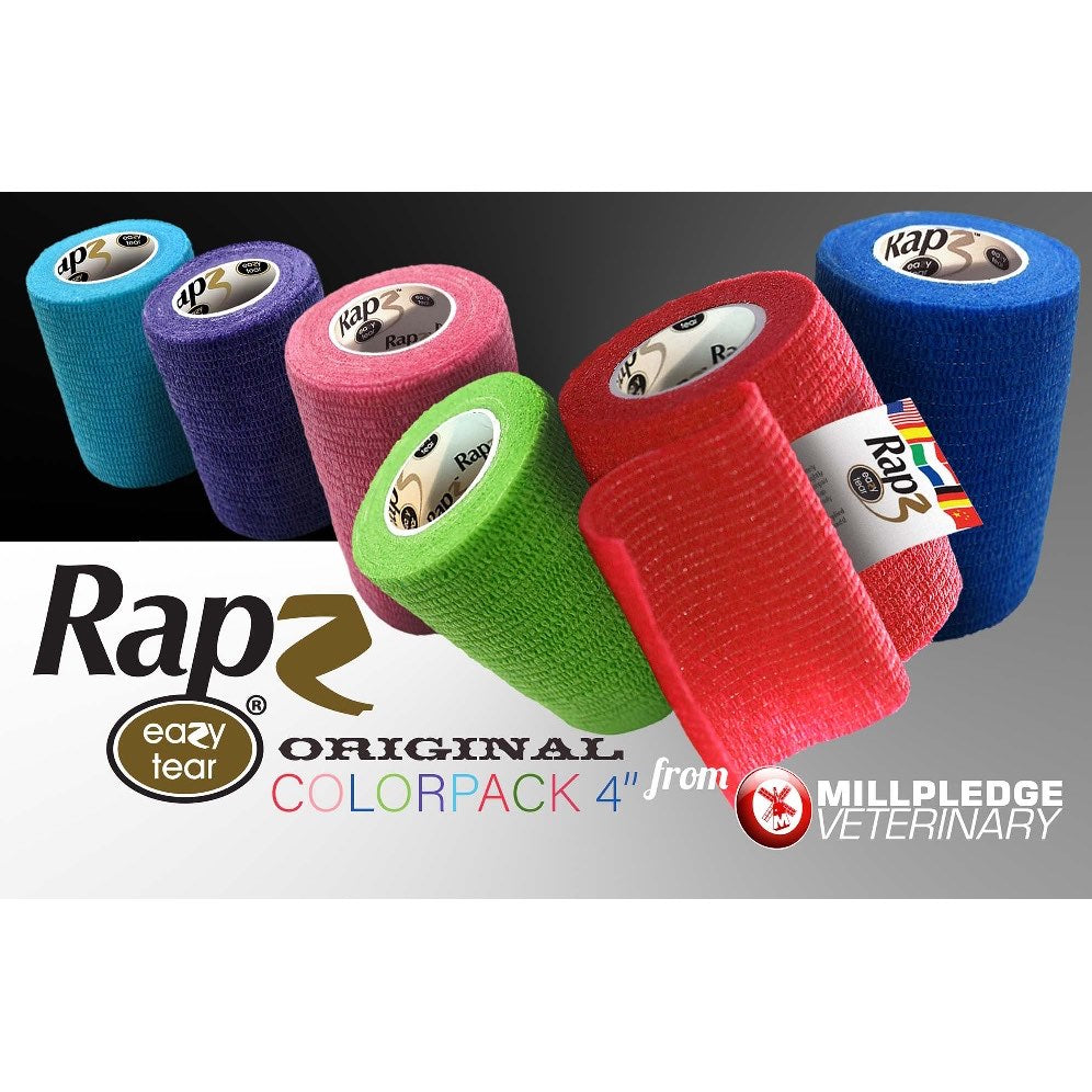 Cohesive Bandage Rapz Easy Tear 5 - M Roll 12 X 10 cm, Assorted Original, Box of 12 Rolls
