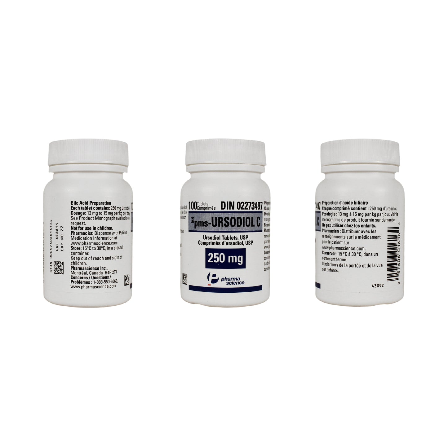 Pms - Ursodiol C Tablet Bottle of 100 Tablets