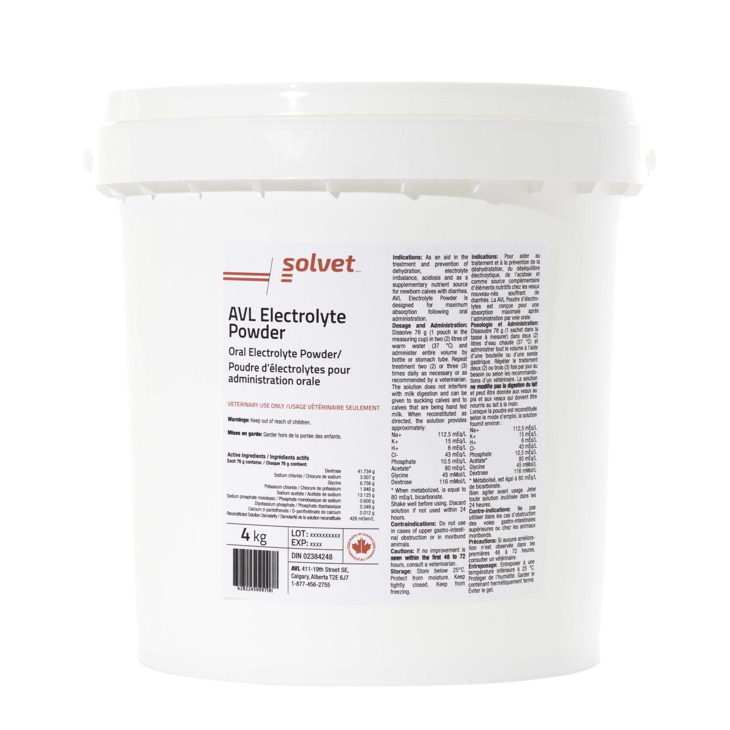 AVL Electrolyte Powder for Farm Animals 4 kg