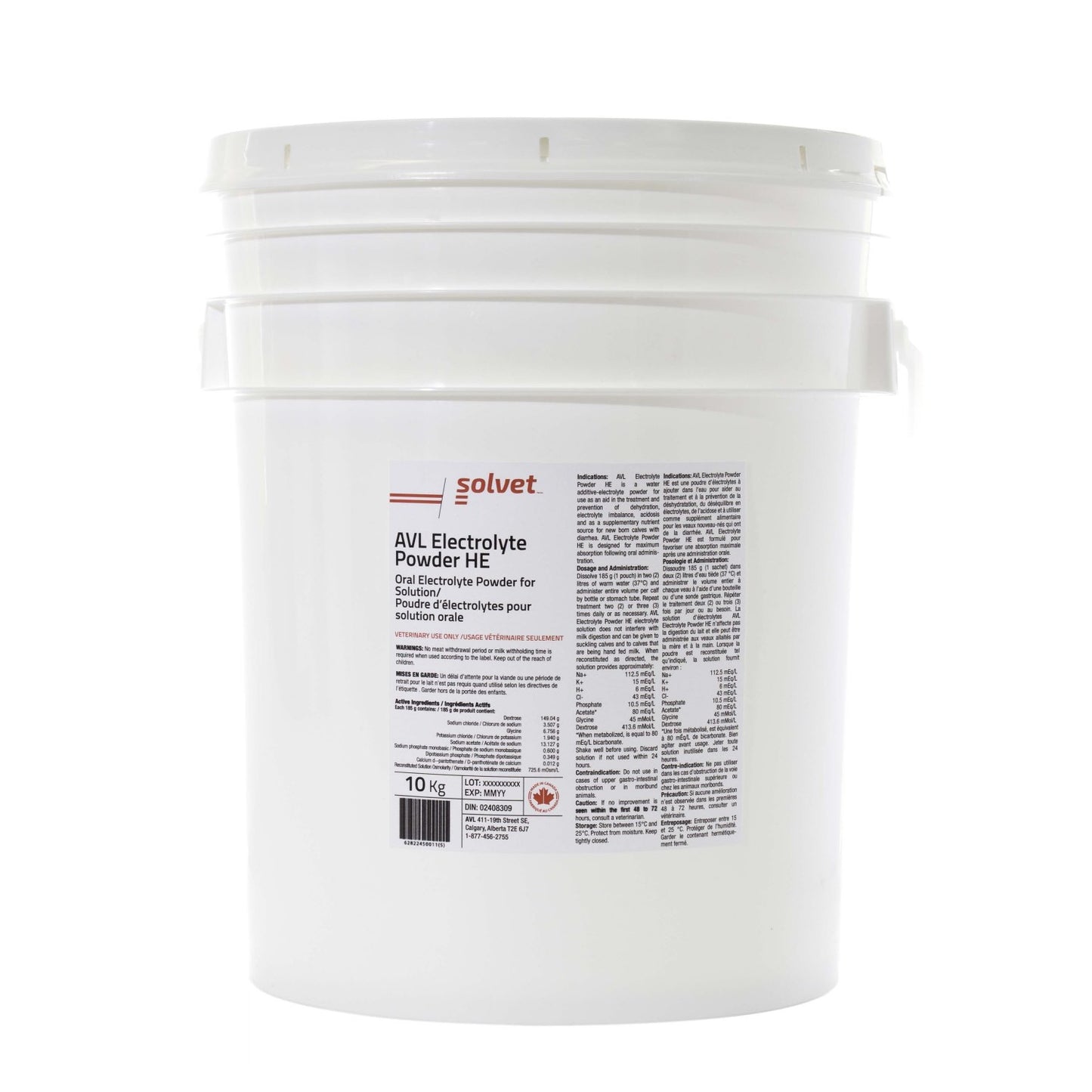 AVL Electrolyte Powder HE Powder for Solution Pack of 1 X 10 kg Pail