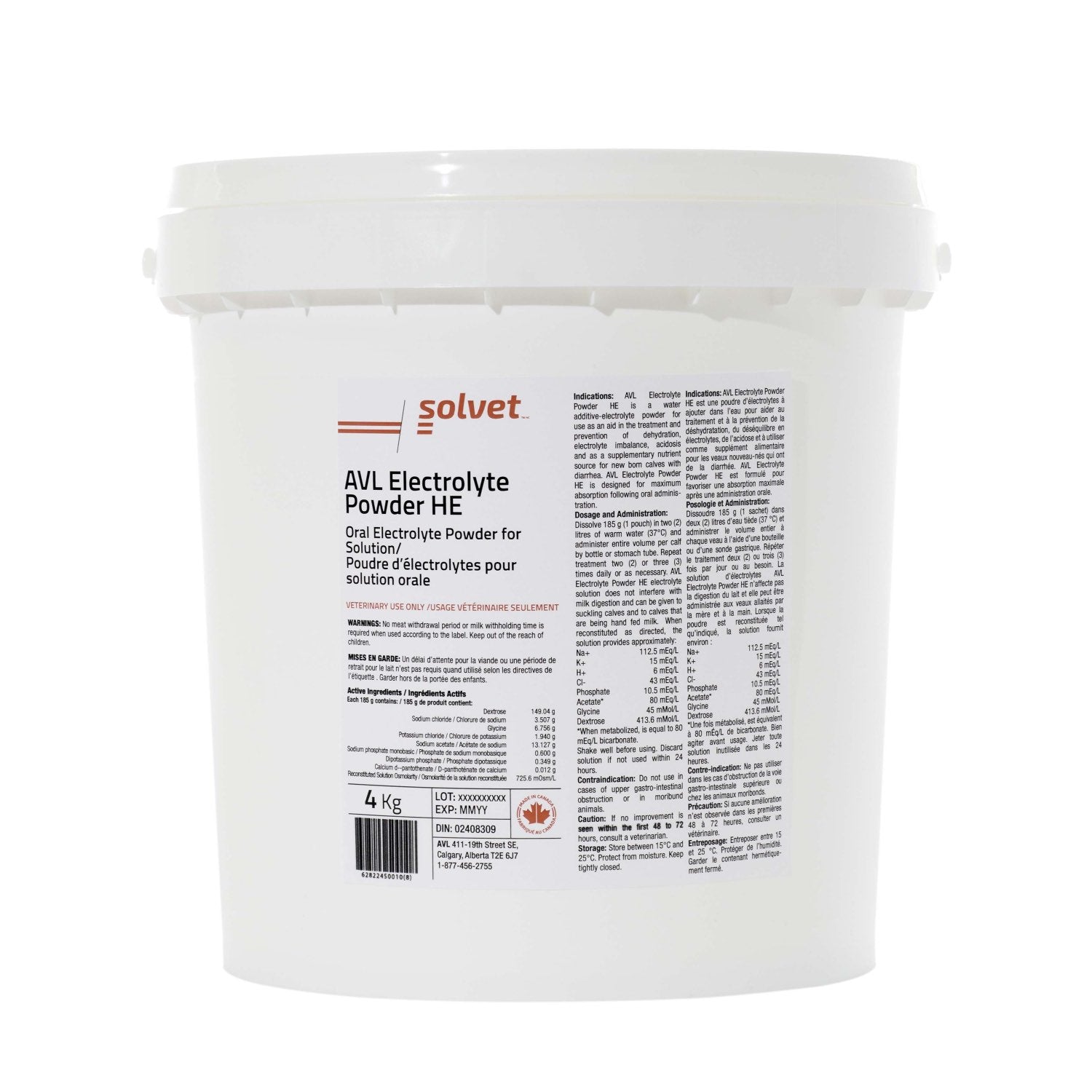 AVL Electrolyte Powder HE for Farm Animals 4 kg