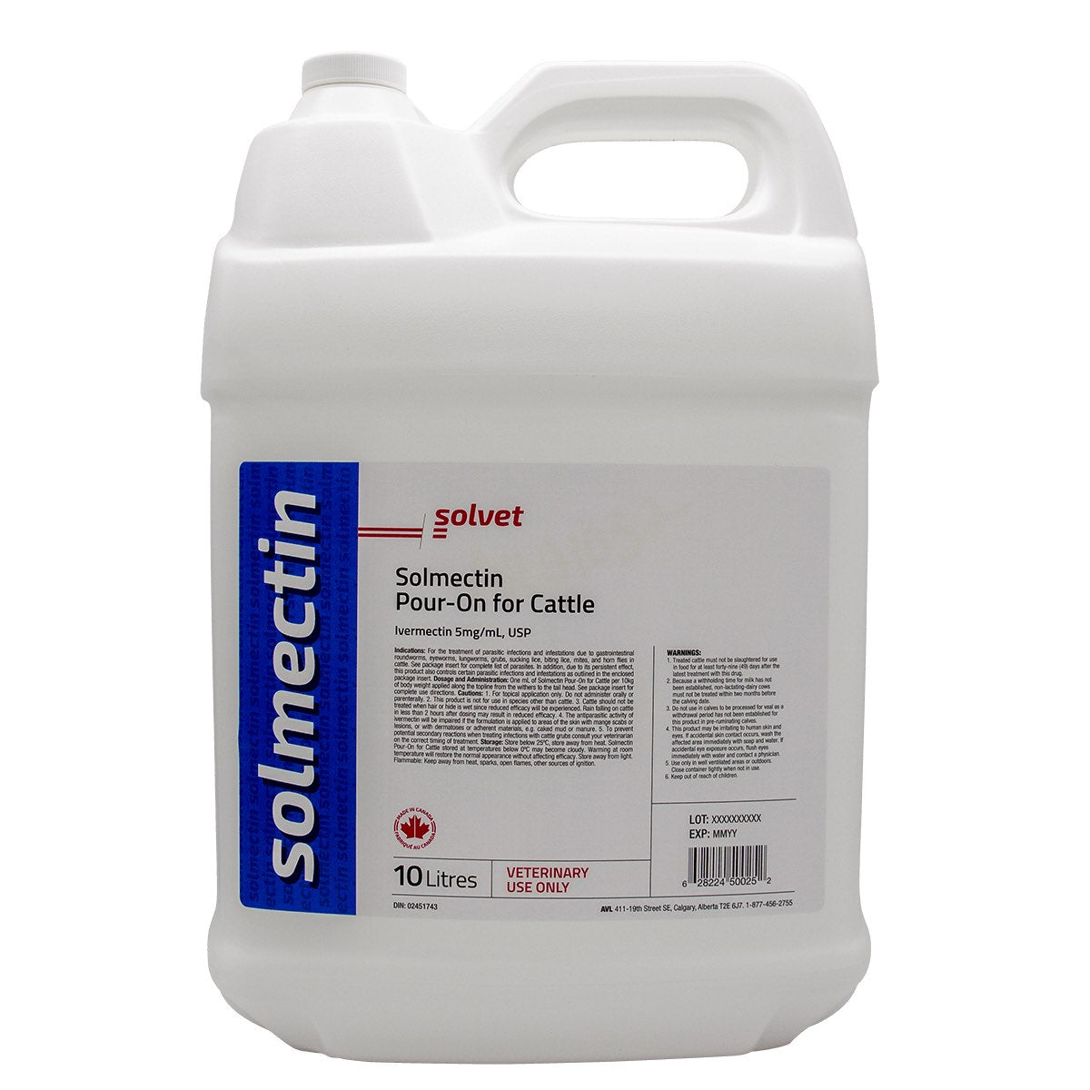 Solmectin Pour - on Solution Pack of 1 X 10 L Jug