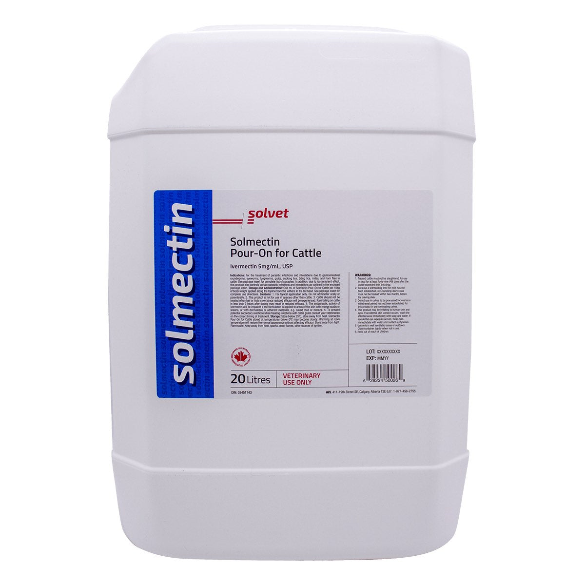 Solmectin Pour - on for Farm Animals 20 L 5 mg / mL