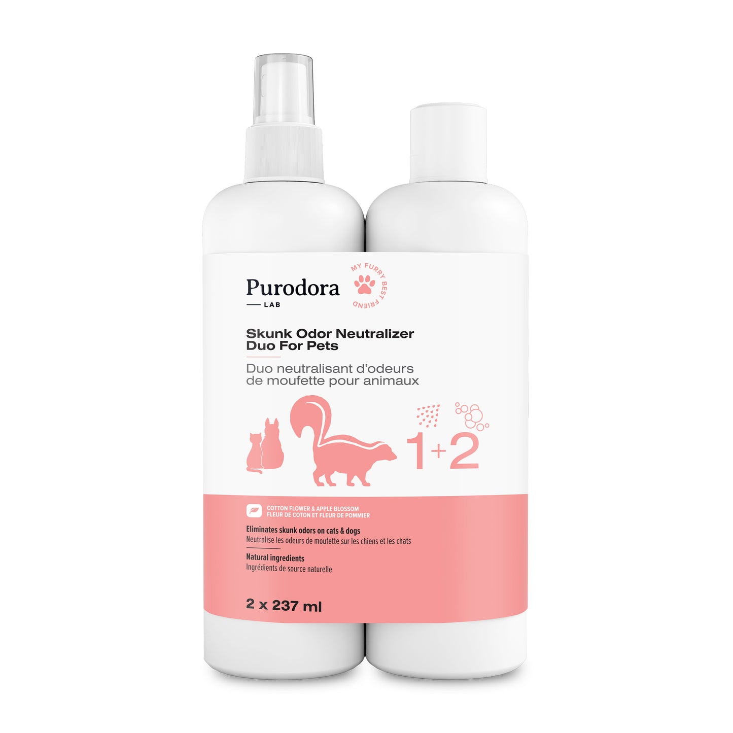 Skunk Odor Neutralizer Duo for Cats 1 Kit