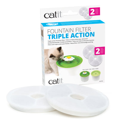 Triple Action Fountain Filters for Cats - Pack of 2 - product image 1