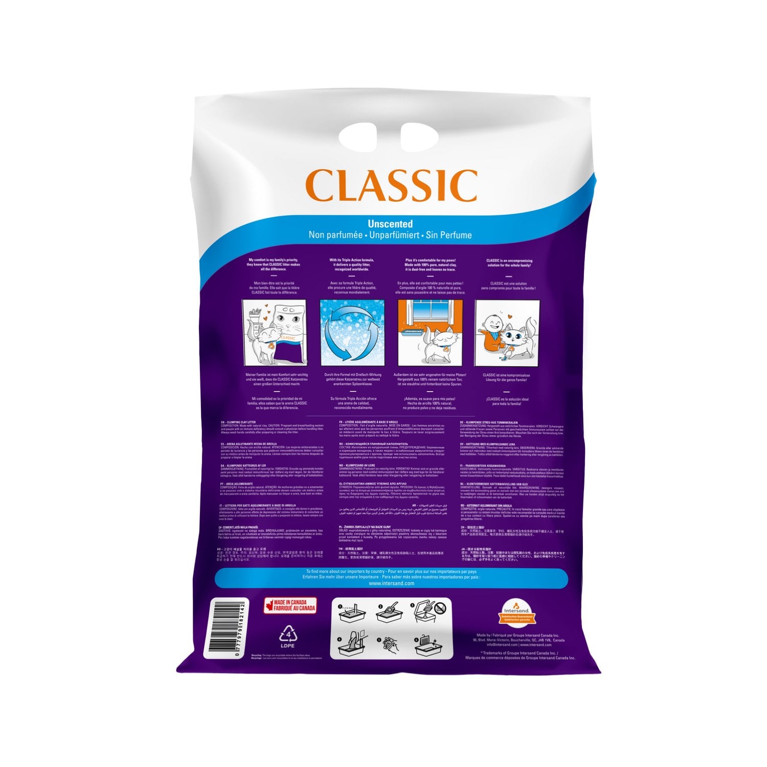 Classic Unscented Clumping Litter for Cats 14 kg Bag - additional product view 2