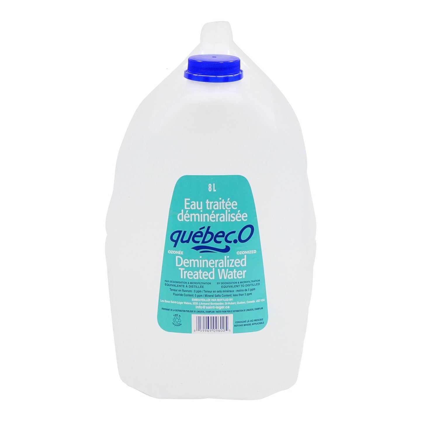 Demineralized Treated Water Pack of 2, 8 L