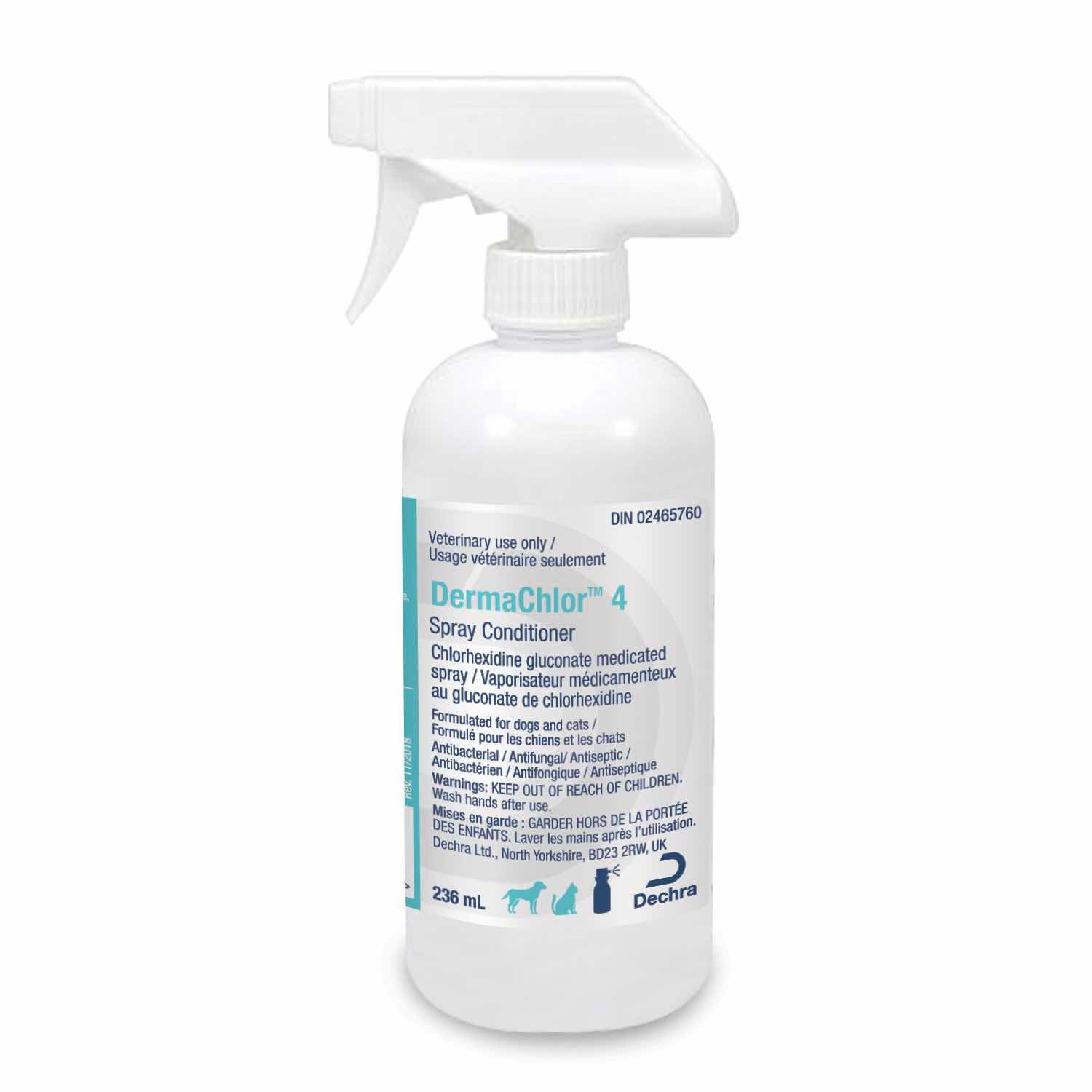 DermaChlor 4 Spray Conditioner for Cats 236 mL Bottle 4 % W / V