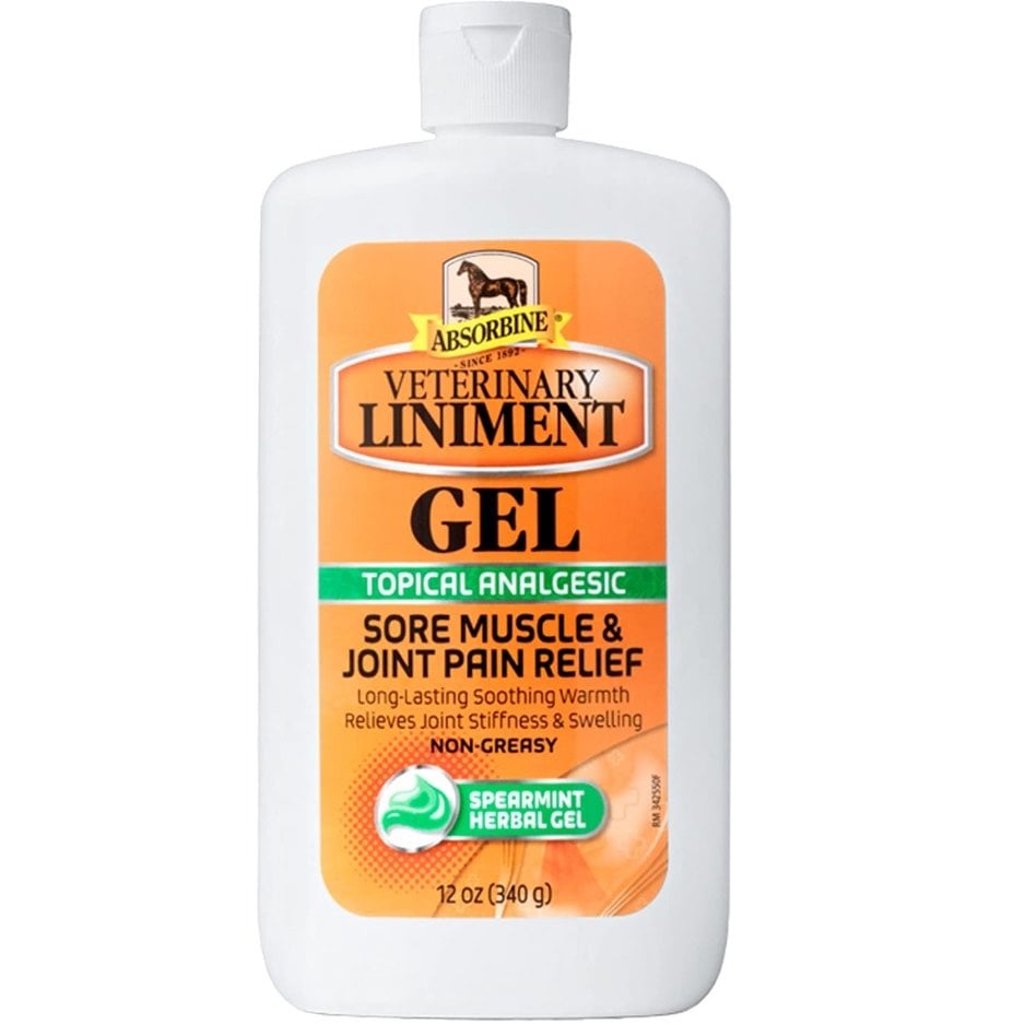 Veterinary Liniment Gel for Horses 12 Oz g Bottle