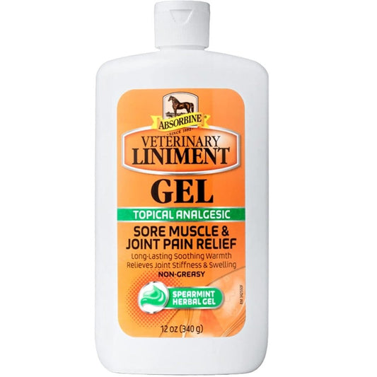 Veterinary Liniment Gel for Horses 12 Oz g Bottle