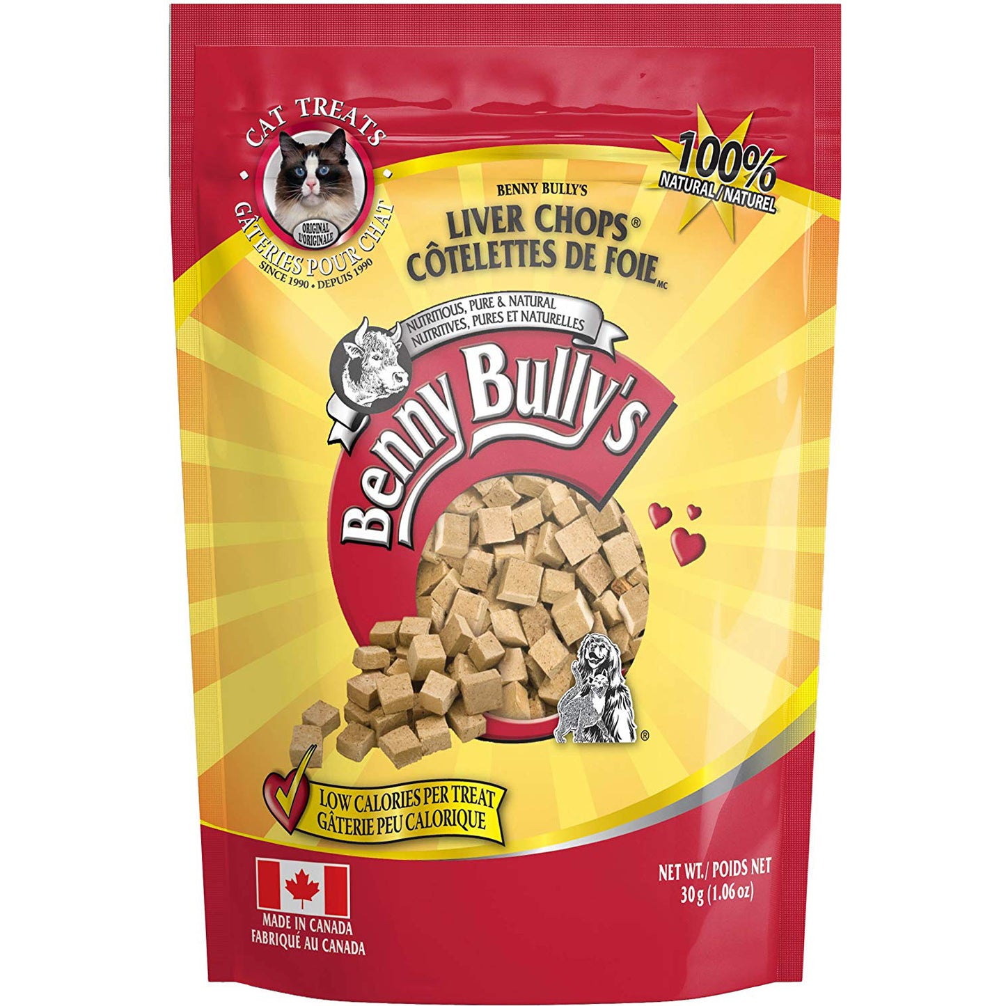 Liver Chops Cat Treats for Cats (Beef Liver) 30 g Bag