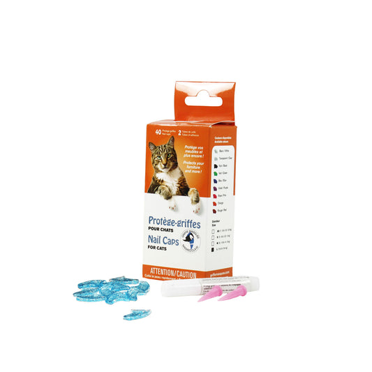 Small Glitters Nail Caps for Cats (Blue) Box of 40 Units