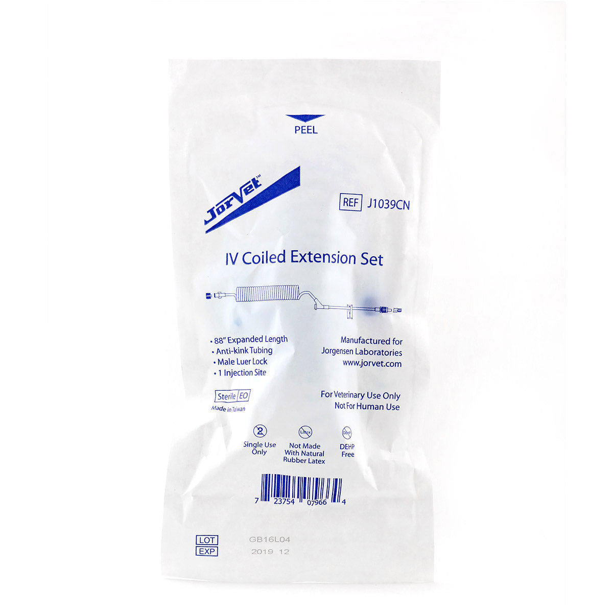 IV Coiled Extension Set for Farm Animals (88 in) 1 Unit