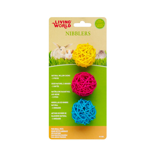 Nibblers Willow Chew Balls for Small Pets Pack of 3 - additional product view 2