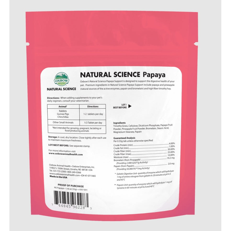 Natural Science Papaya Support for Small Pets 33 g Bag - additional product view 2