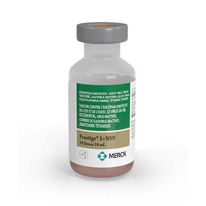 Prestige 3 + WNV for Horses 10 mL 1 Vial of 10 mL 1 mL / Dose