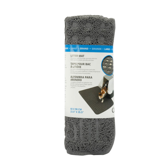 Litter Mat for Cats (Grey) 1 Unit, Large - additional product view 2