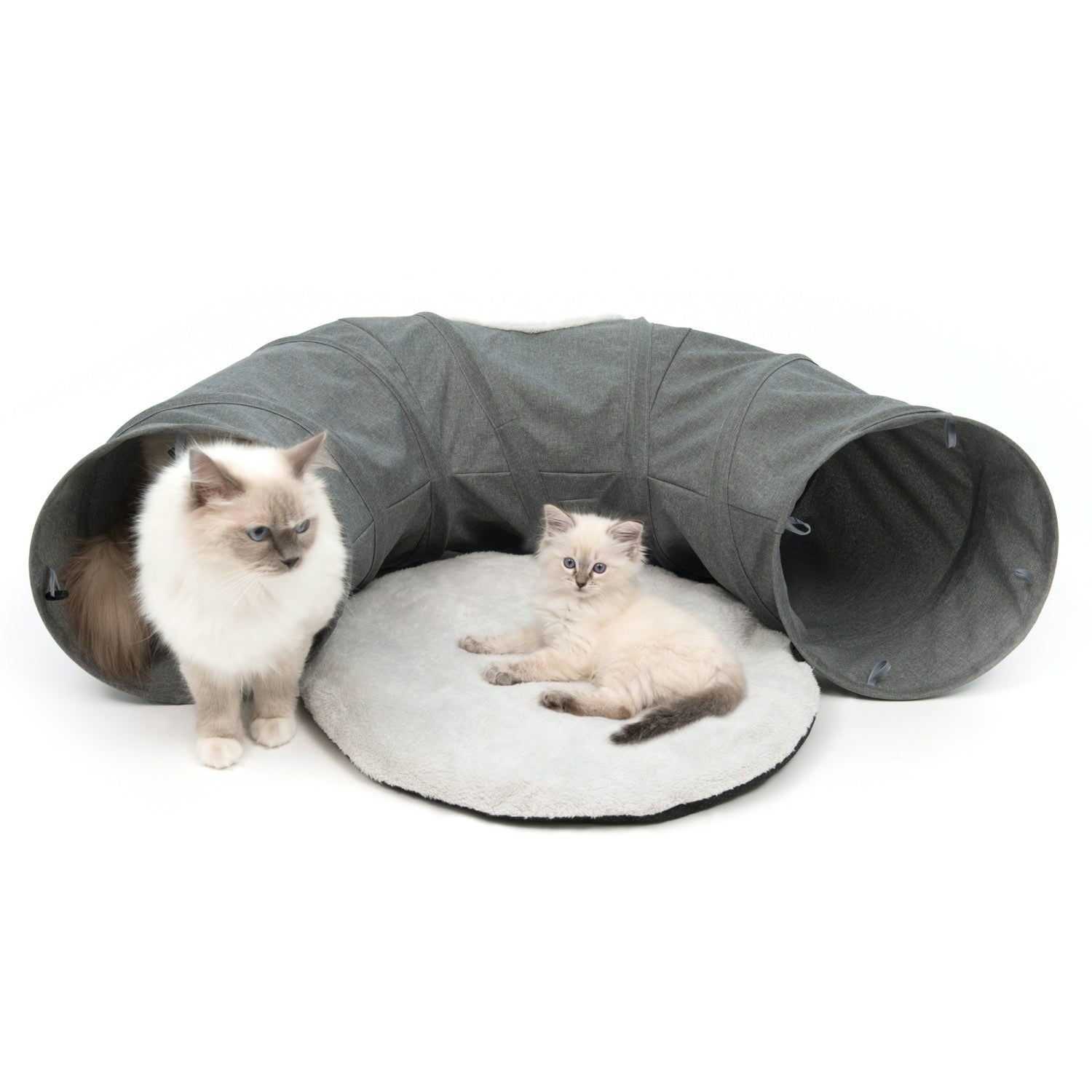 Tunnel and Round Cushion for Cats (Grey) 1 Unit - additional product view 3