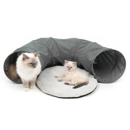 Tunnel and Round Cushion for Cats (Grey) 1 Unit - additional product view 3