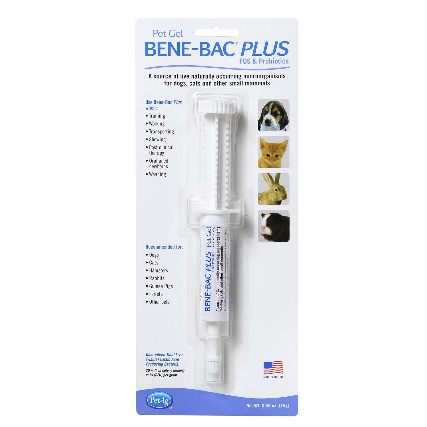 Bene - Bac Plus Pet Gel for Cats 15 g Syringe